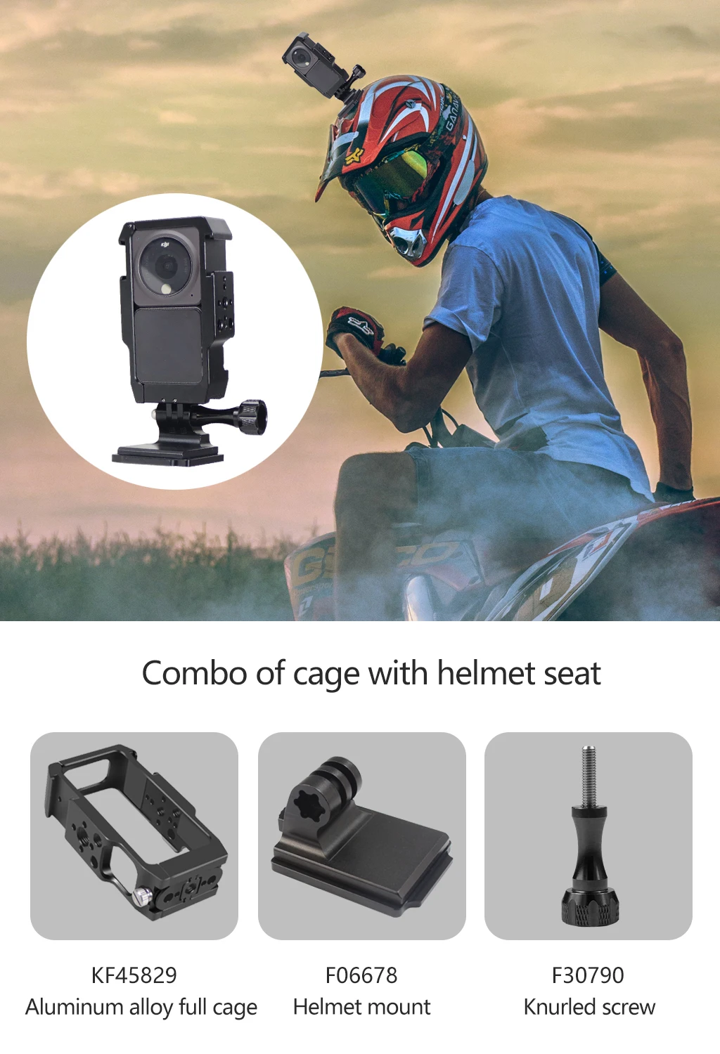 Magnetic Action Camera Cage For Action 2 Dual-screen Full Cage w/ Cold Shoe Mou