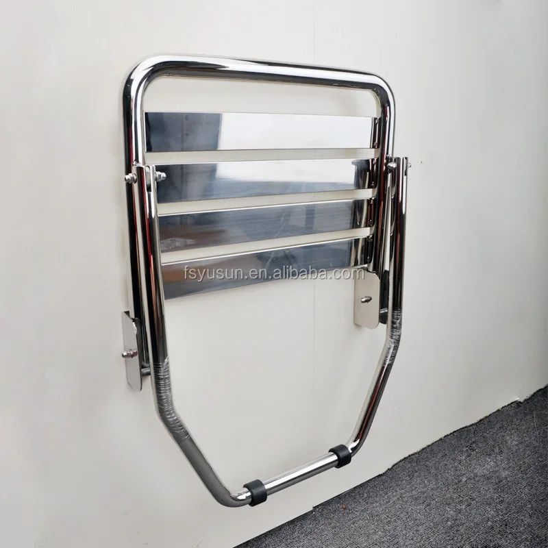 YUSUN Stainless Steel Folding Wall Mounted Shower Seat 6