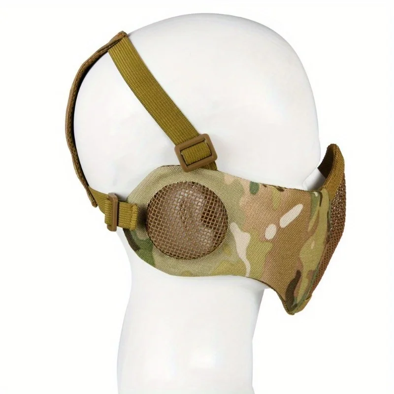 Masque Tactique Demi-visage IDOGEAR – Pour Airsoft, Paintball, Chasse – Neuf