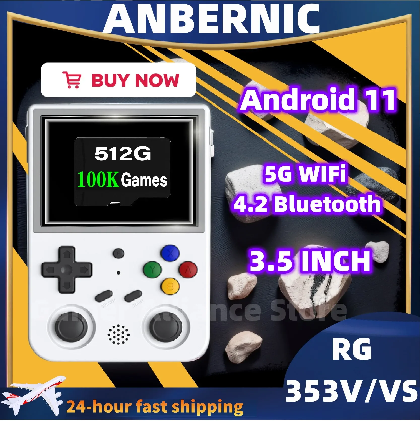 Anbernic-ポータブルゲームコンソール,内蔵シミュレーター20,psp