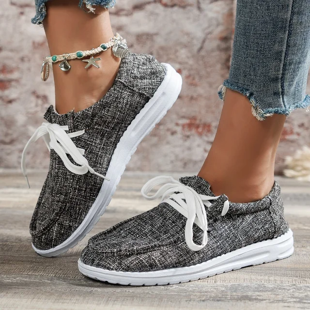 Vrouw Hennep Doek Flats Slip-On Dames Canvas Loafers Ademende Vulcaniseer  Sneakers Ultralight Lui Bootschoenen Mujer Zapatillas - AliExpress