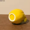 Creative Lemon Ceramic Vase Desk Decoration Artificial Flower Decorative Flowers Arrangement Floral Vases Room Aesthetic Decor 3