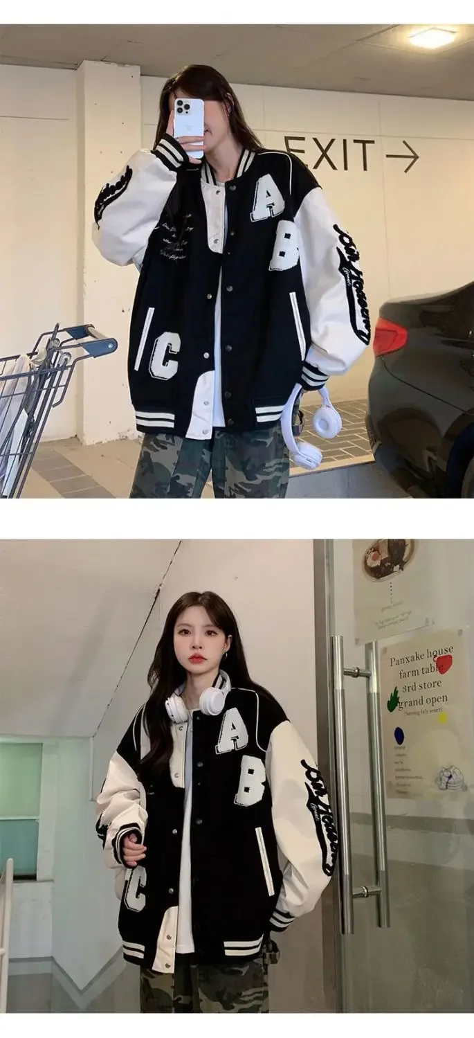 Oversized Lamb-Wool Bomber Jacket Women