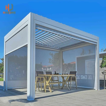 Gazebo da giardino esterno Sun Room Pavillion in alluminio impermeabile 4x3 3x6 Pergola in metallo Bioclimatica Esterno per villa personalizzato 1