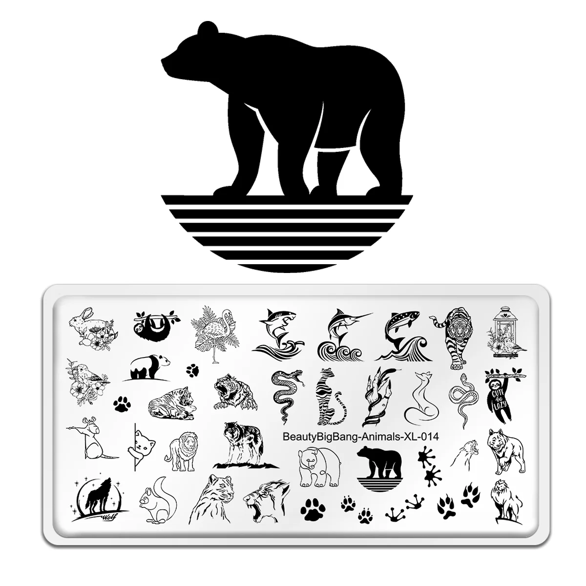 BeautyBigBang Animals Image Theme Nail Art Stamping Plate Animal