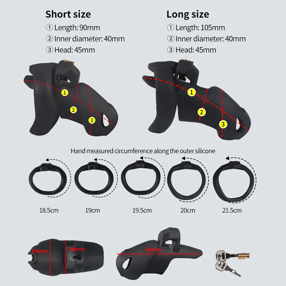 Penis Chastity Cage Chastity Lock Sex Toy Chastity Cage Accessory Penis Cock Ring Exclusive new model Silicone Chastity Cage Male Cock Lock With 5 Penis Rings Sex Toys for Sissy Men Femboy Stretcher BDSM Gay