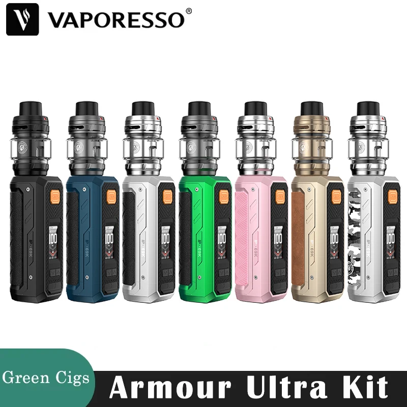 Original Vaporesso Armour Ultra Kit with iTank T 6ml 100W 5500mAh Battery Dual Mesh GTi Coil E Cigarette Vaporizer Vape replacement coil