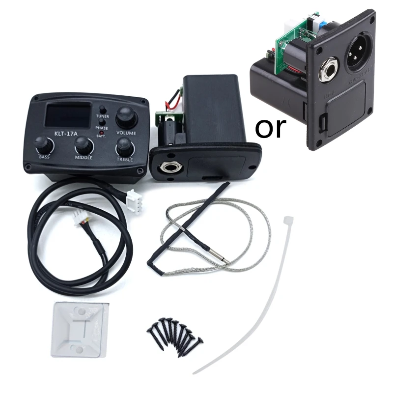 

Acoustic Guitar Pickups Piezo Pickup 3 Band Preamp Tuner Pick-up E56D