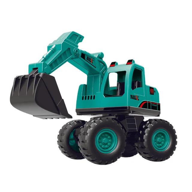 Children's Large Trucks Plastic Engineering Car Dump Truck Crane Excavator Model Inertial Vehicle Car Toys Gift for Kids 5