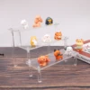 Acrylic Risers for Display 3 Tier Acrylic Tiered Shelf for Toy Jewelry Cosmetics Dessert Display Figures Dessert Doll Shelves 1