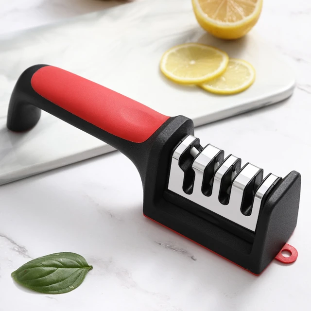 Knife Sharpener Handheld Multi-function 3 Stages Type Quick Sharpening Tool  With Non-slip Base Kitchen Knives Accessories Gadget - AliExpress
