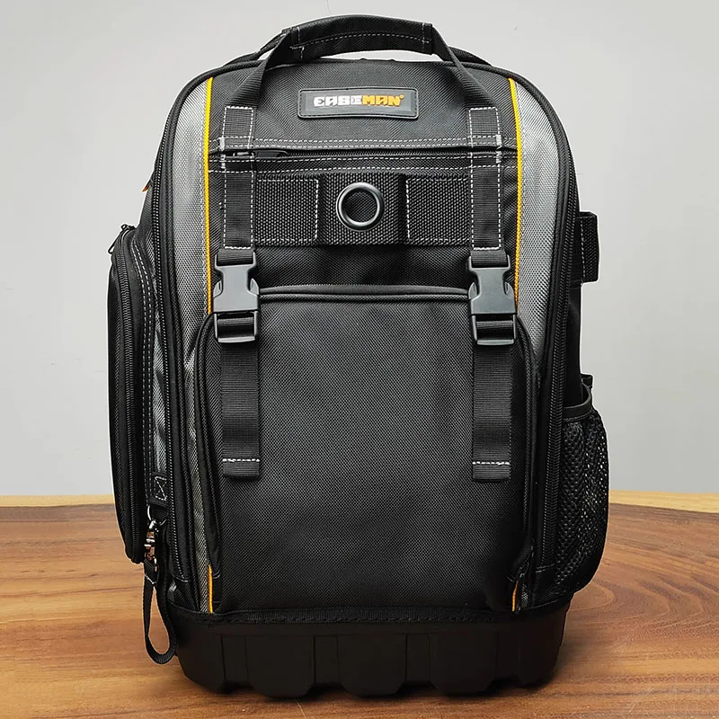 FASTECH - Bolsa De Herramientas De Boca Ancha De 22 Pulgadas Con Base Moldeada A Prueba De Agua, Bolsa De Mano Para Herramientas De Boca Ancha, Bolsa Organizadora De Herramientas Impermeable Para
