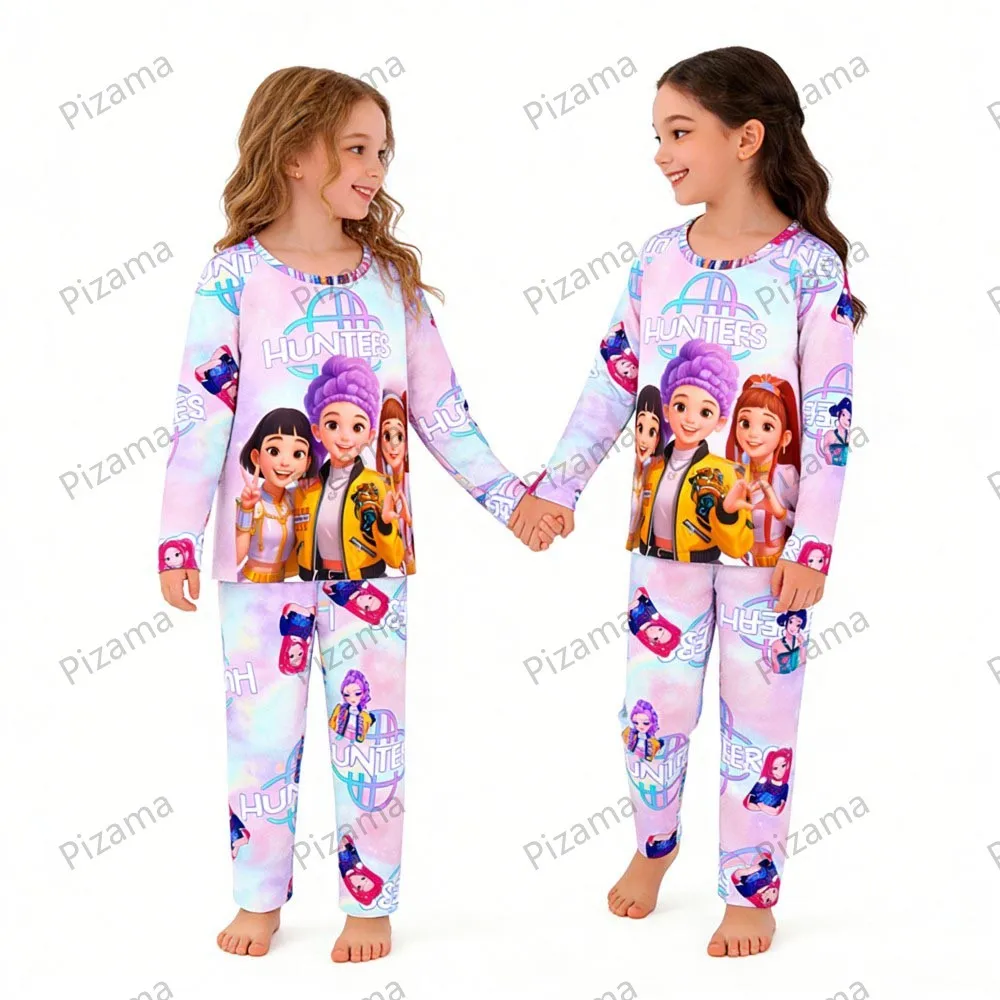 Children's Pajamas Set Full Sleeve Cartoon Kpop Demon Hunters Girls Pajama Middle Kids Homewear Boys Clothes Set Pijamas Infanil S408e13ba6cc846d38f56f46efd3bb12fR