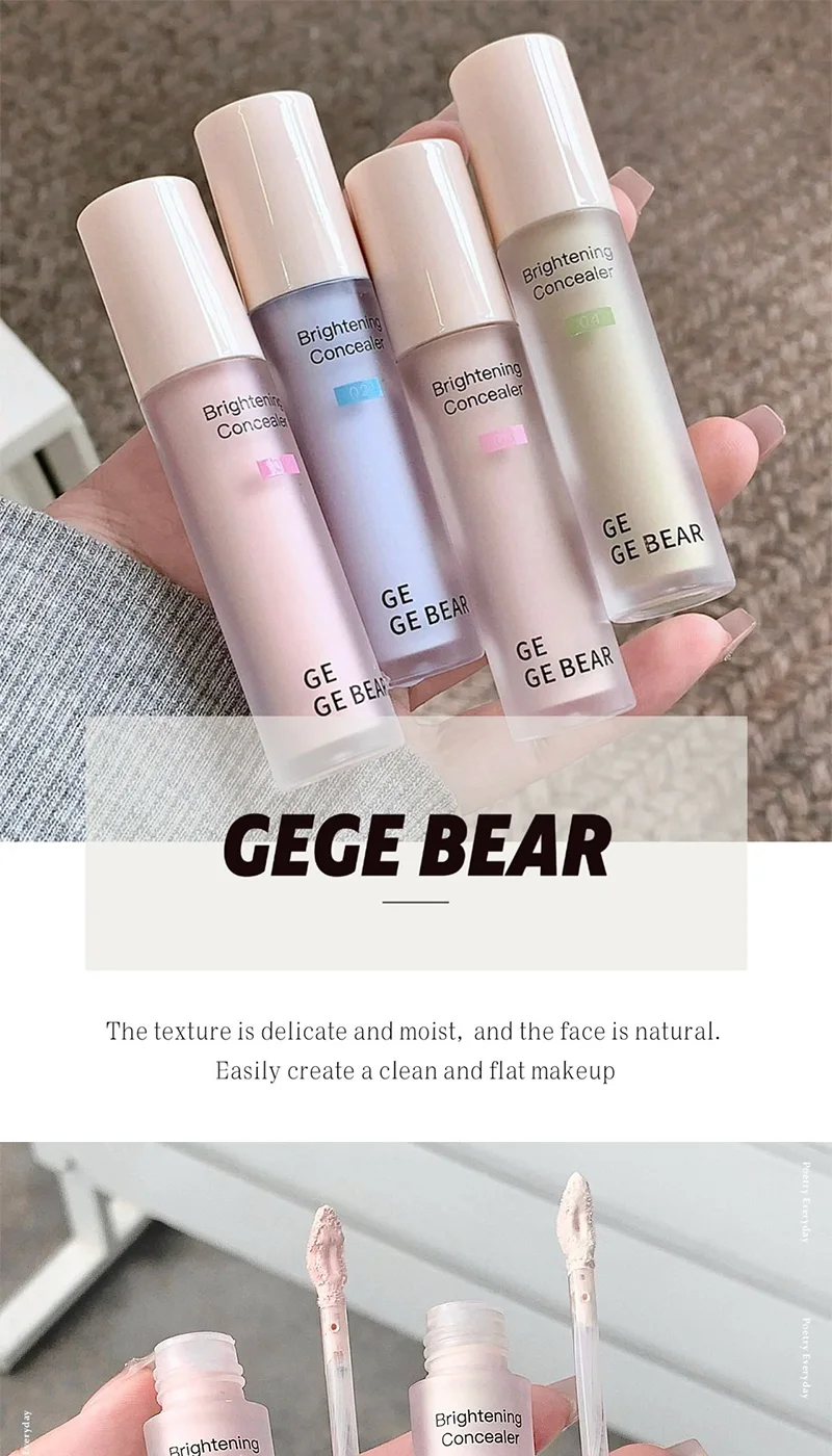 Description Picture 2 of itemGege Bear Brightening Concealer - Hydrating, High Coverage, Quick Blending, Water and Sweat Resistant, Summer Essential