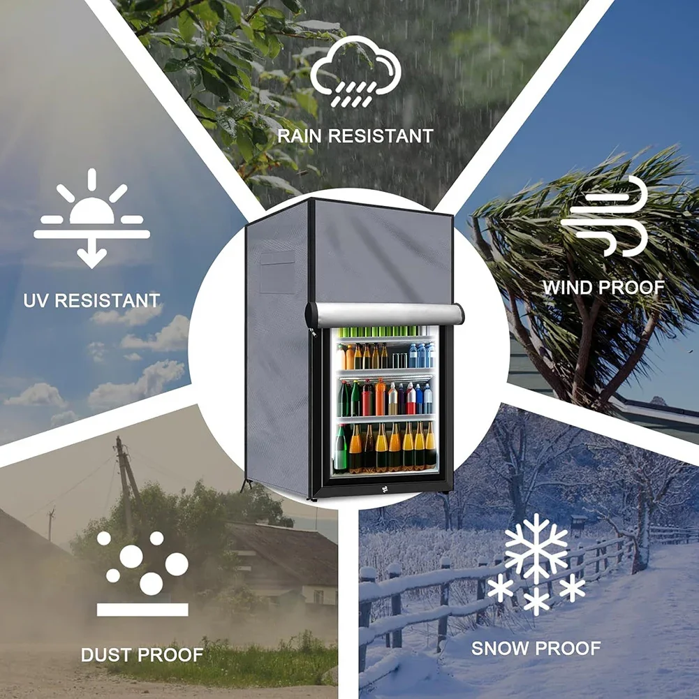 Durable Outdoor Waterproof & Dustproof Vertical Refrigerator Cover