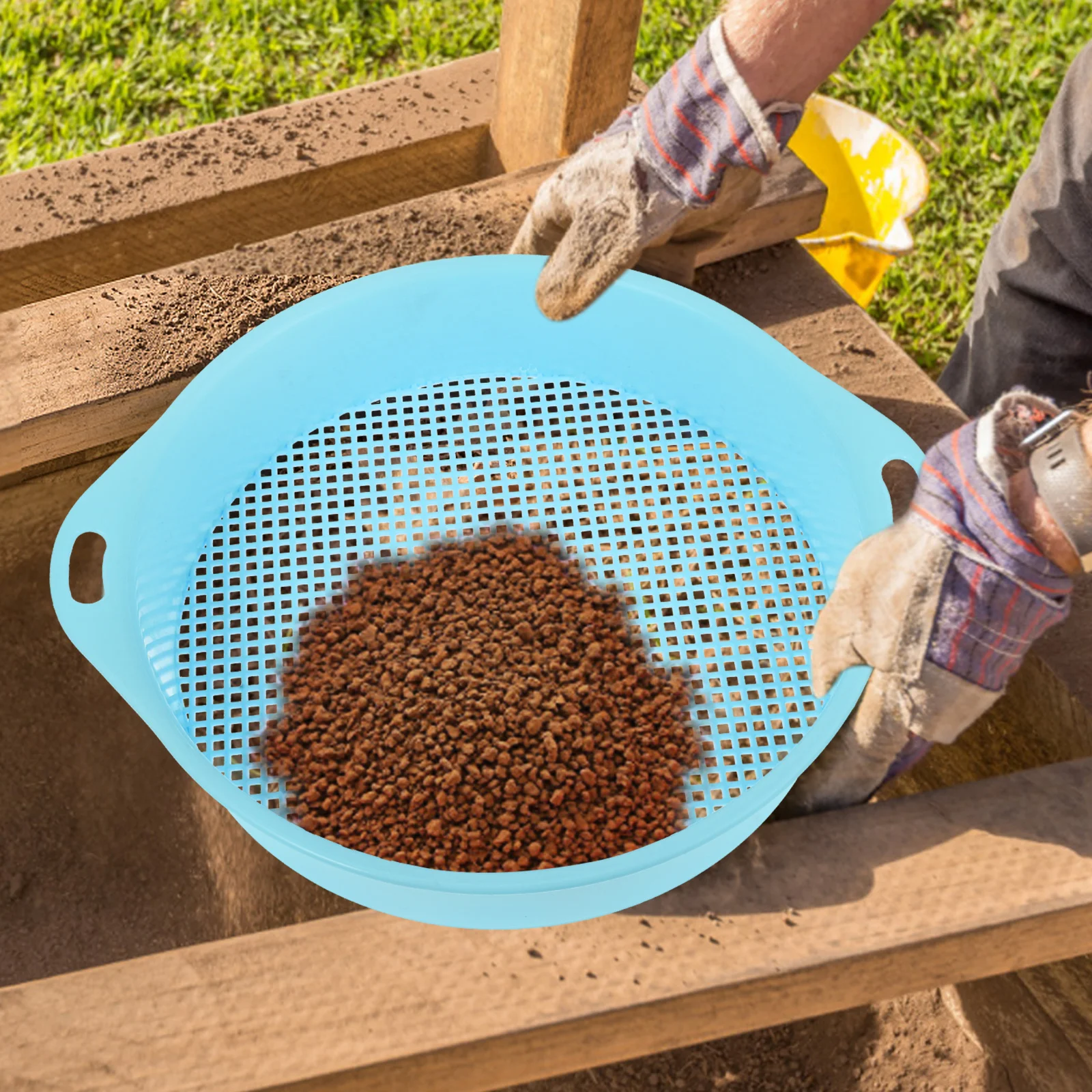 Soil Sieve Sifting Pans Tool for Garden Multi-use Sifter Gadget Planting Filter Mesh Sieves