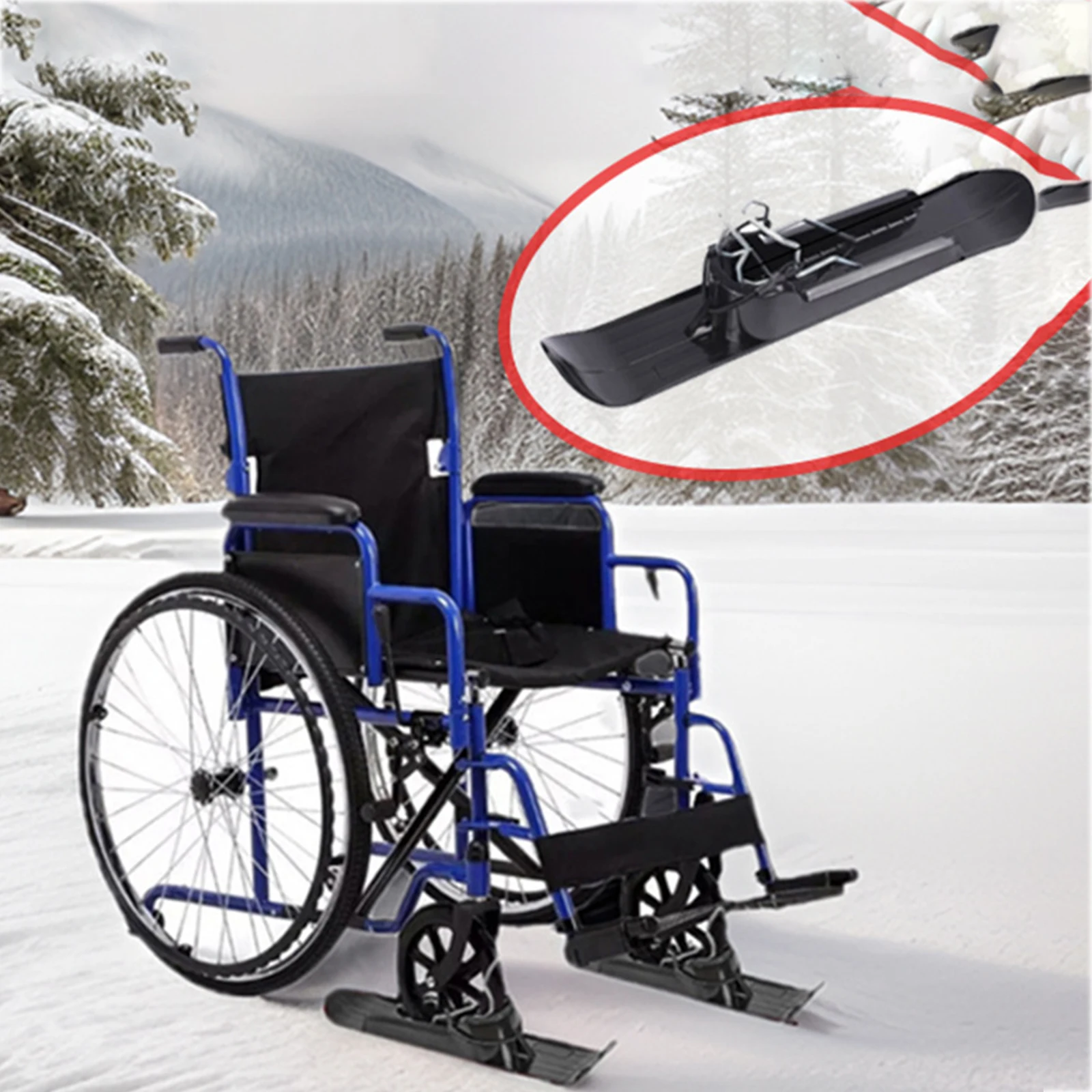 Snow Sledge Board Ski Plate Toboggan Skiing Board Scooter Sledge Bike Snowboard Snow Ski Sled
