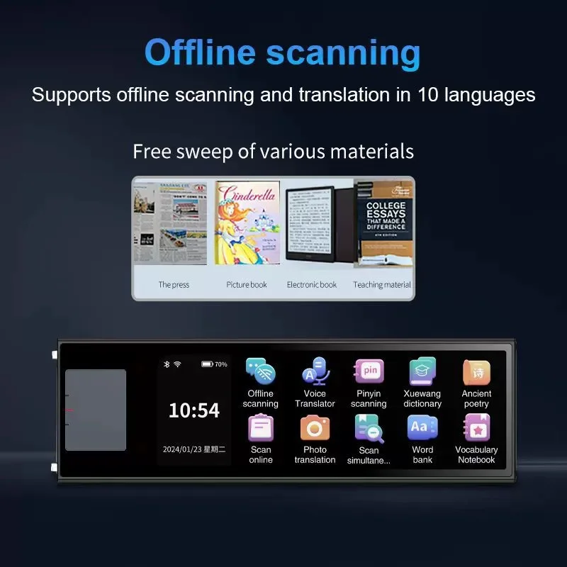 Smart AI Voice S90 Translator Dictionary Pen 142 Languages Real-time Speech Interactive WIFI Photo Scan Offline Translation