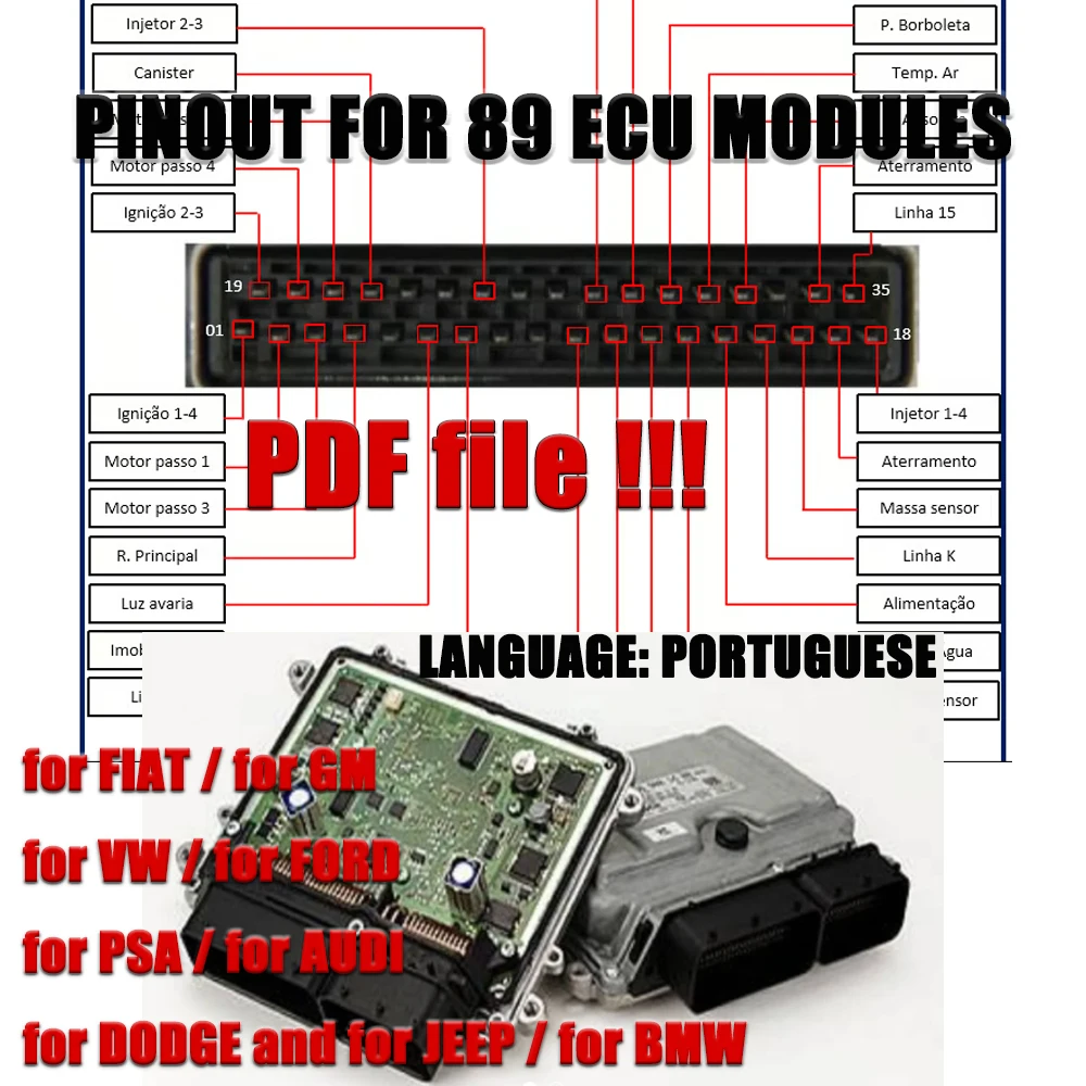 PINOUT PARA 89 M DULOS ECU Manual De Estudo De Pinout ECU Para SISTOS PINOUT PARA 89 M DULOS ECU Manual De Estudo De Pinout ECU Para SISTOS