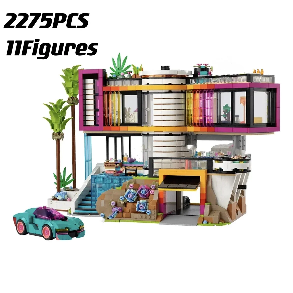 

2024 New 42639 Andrea Modern Mansion Building Blocks Sets City Creative House Villa Model Toys for Friends Girls Birthday Gift