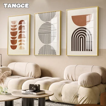 Minimalist Nordic Colorful Geometry Poster Print Geometric Wall Art Picture Abstract Canvas Painting Living Room Loft Decoration 1