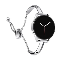 Elegant 20mm Slim Jewelry Metal Chain Strap for Galaxy 6classic 47mm (Silver band)