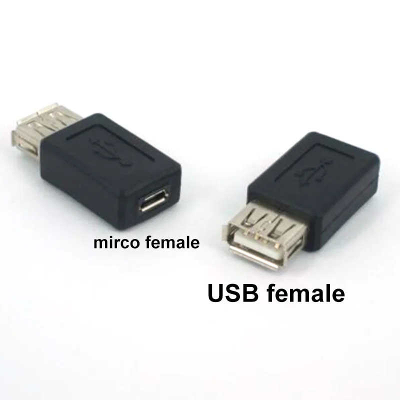 USB 2.0 Type A to Micro USB B Adapter Plug Converter