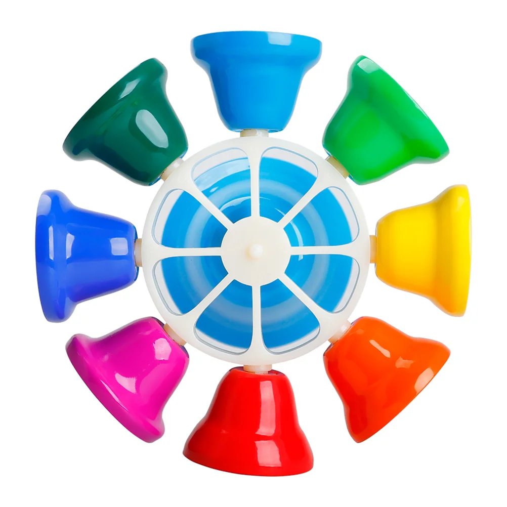 

Toddler Musical Instruments Children Rainbow Handbells Kids Handbell 8 Note Metal Hand Bell Music Hand Bell Children Percussion