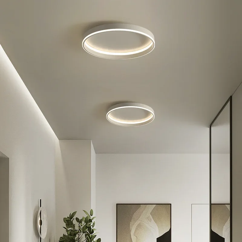 Plafoniere a Led circolari nordiche per soggiorno armadi da balcone camera da letto lampada da soffitto decorazioni per la casa lustro illuminazione per interni