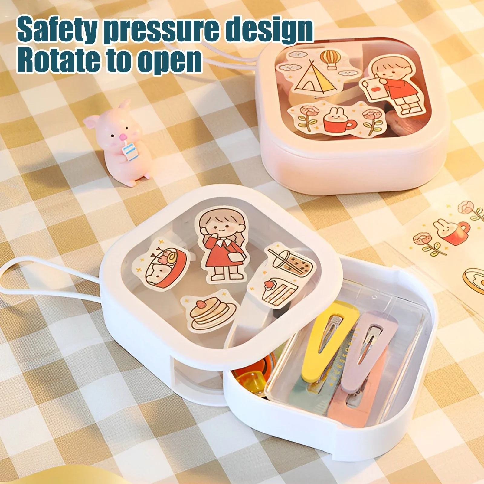 4Pcs Hair Tie Organizer Portable Travel Qtip Holder Small Hair Accessory Storage Containers Hanging Hair Clip Organizer Box for 3