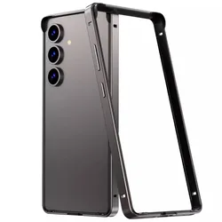 Ultra Slim Silicone Metal Bumper Phone Case - Tough and Drop Protection Cover - Galaxy S26 Plus (Titanium Gray)