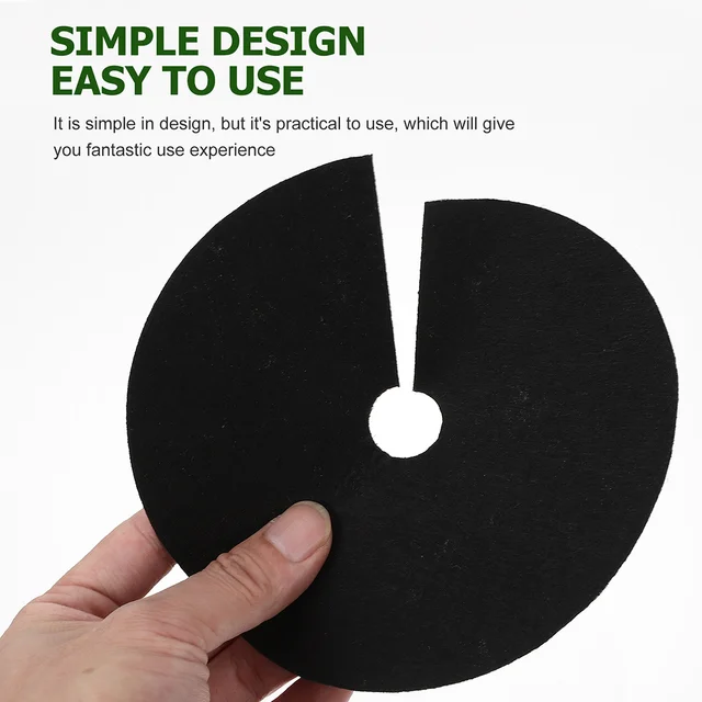 40 Db Őrölt Ruhával Ellátott Fűtésgátló Gyűrűvezérlő Tájfa 15X15X0.1Cm Kertészeti Burkolat Fekete Nem Szőtt Anyag - Image 5