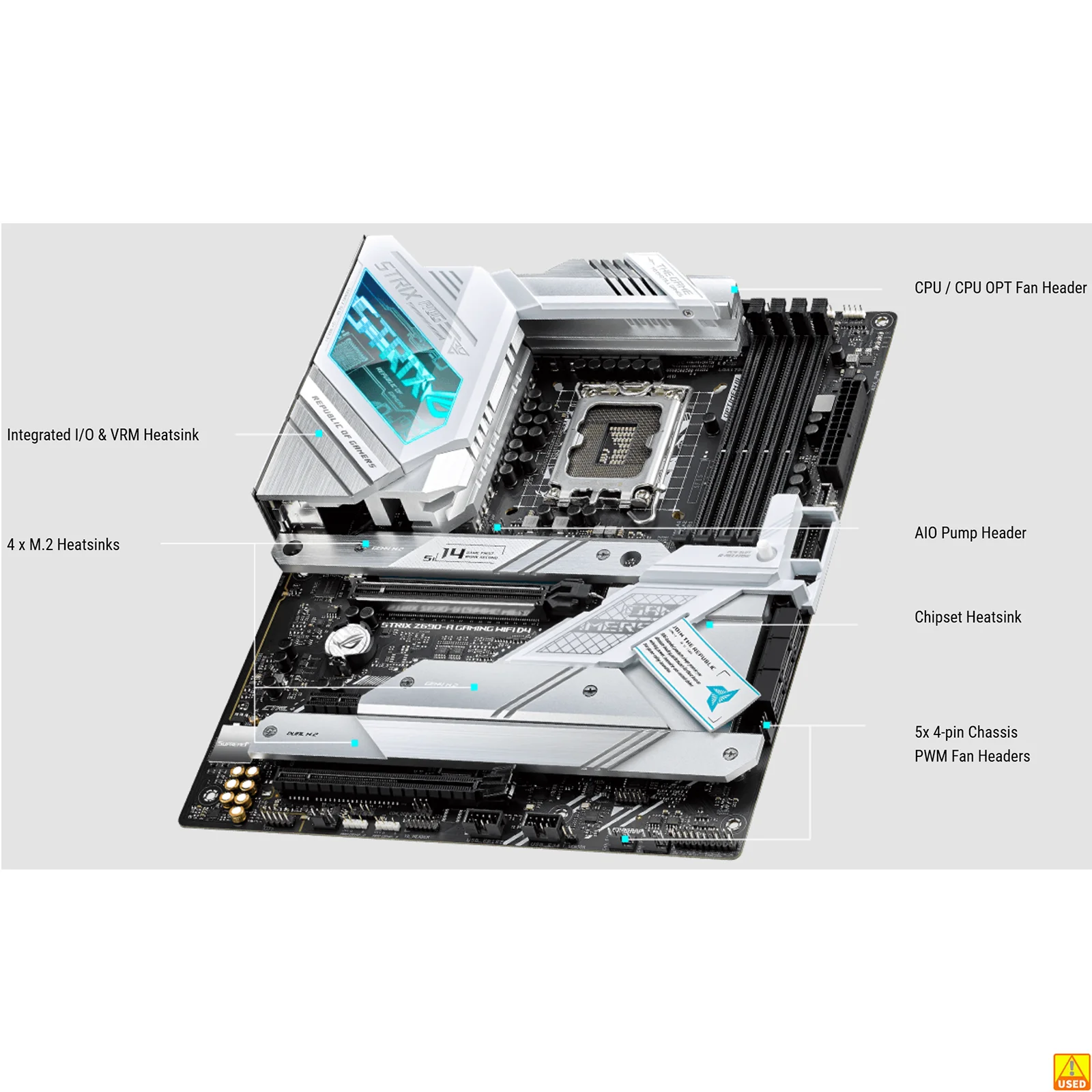 ASUS ROG STRIX Z690-A ゲーミング WIFI D4 マザーボードソケット