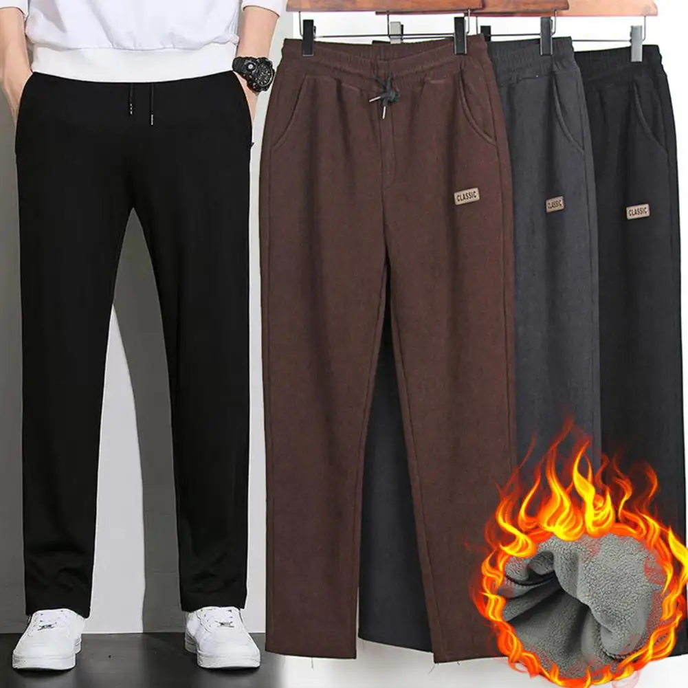 

Winter New Style Men Thick Warm Sports Pants Casual Waterproof Jogging Pants Hip-Hop Men Drawstring Pants pantalones hombre