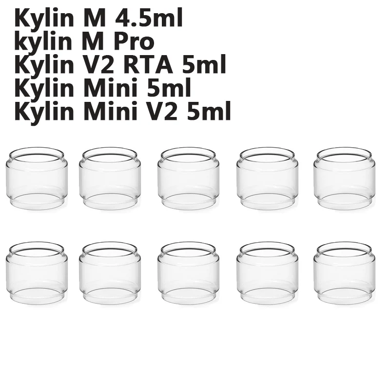 

Bubble Glass Tube for Kylin M Pro Kylin V2 RTA 5ml Kylin Mini 5ml Kylin Mini V2 5ml Glass Tank Replacement Mini Cup 10PCS