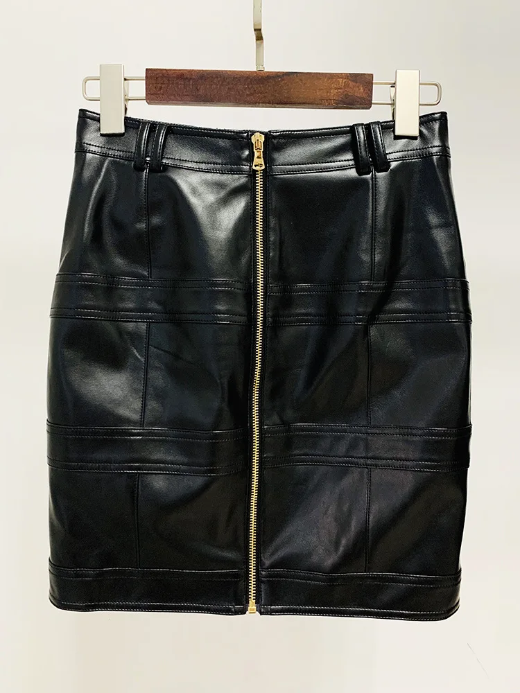 ジャケット・アウター fake leather jacket+skirt Crop Leather Jacket with Leather Skirt for Women