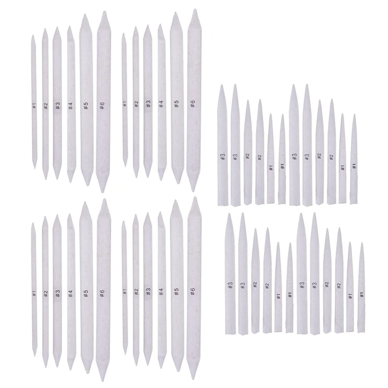 

48 Pcs Blending Stump And Tortillions, Paper Art Blenders Art Pencils Set Kits For Sketch Drawing Tools