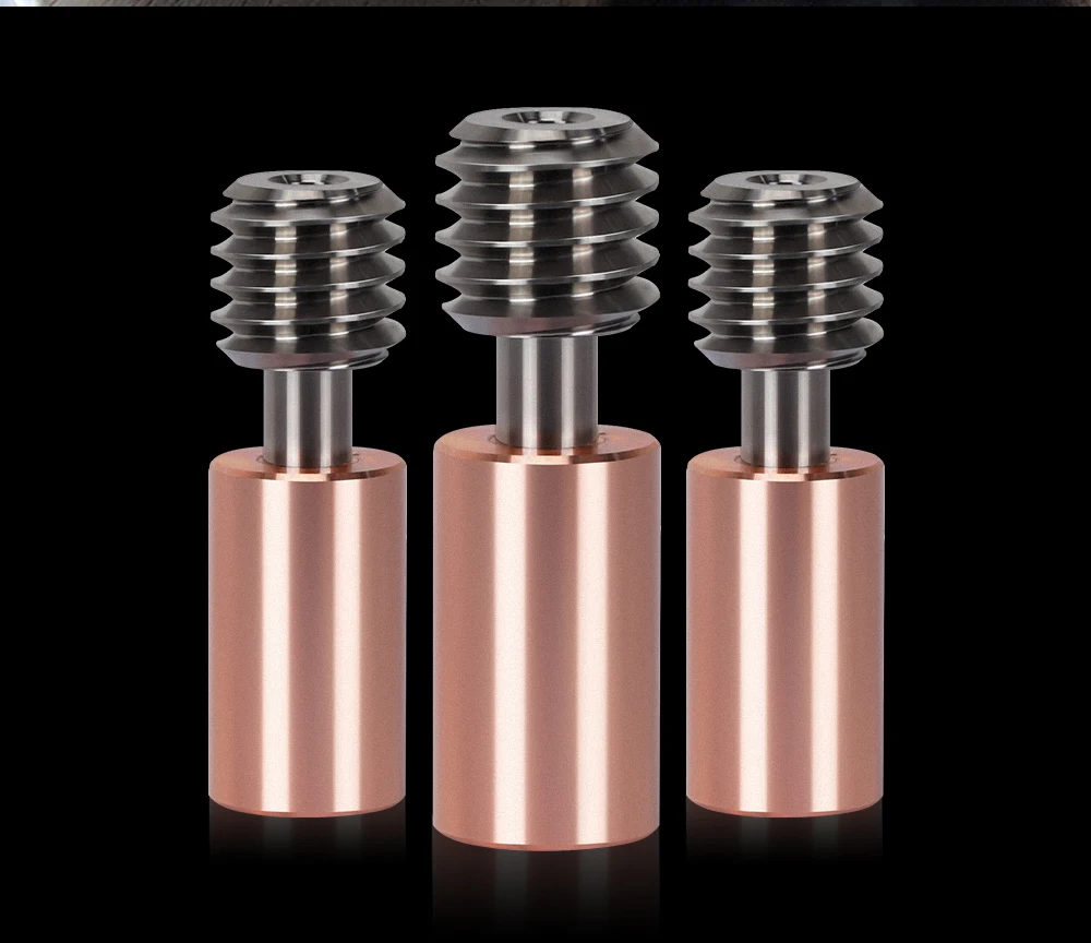 Garganta heatbreak bi-metal para extrusora Sprite, titânio,