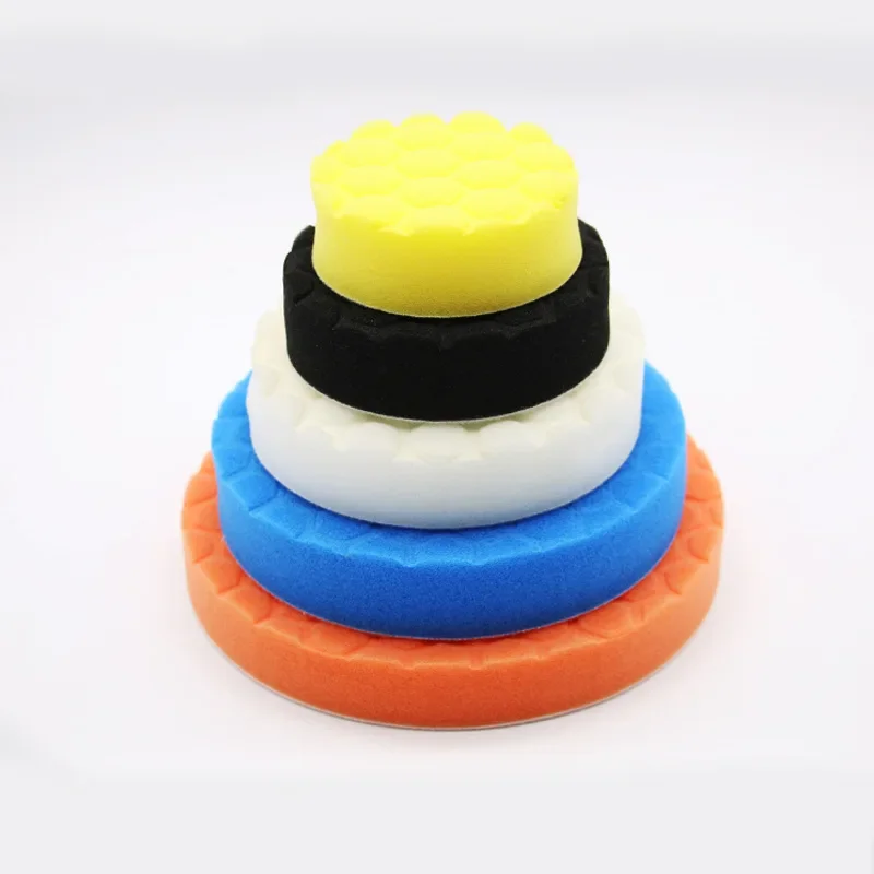 Car Polishing Pad 5 Pcs 3/4/5/6/7 Inch Compound Buffing Polishing Cutting Sponge Pads Kit For Car Buffer Polisher Compounding Waxing