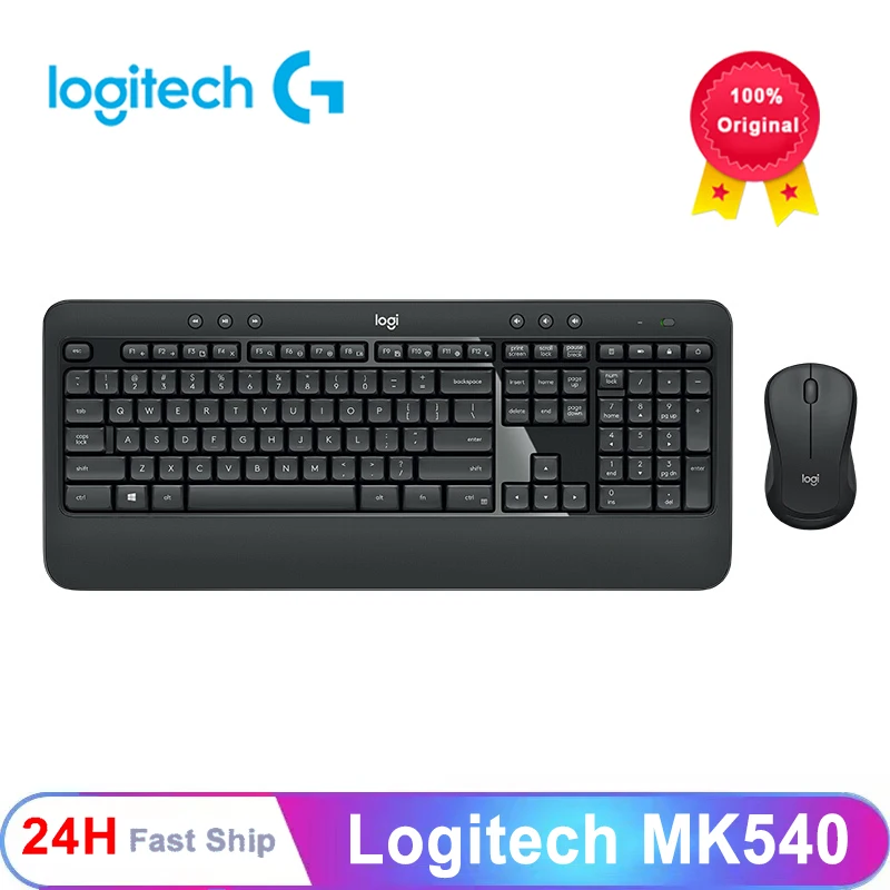 

Беспроводная клавиатура Logitech MK540, мышь, комбо, унифицирующий USB-приемник, подключи и работай, мгновенно знакомый, просто Улучшенный, уменьшенный, НУА