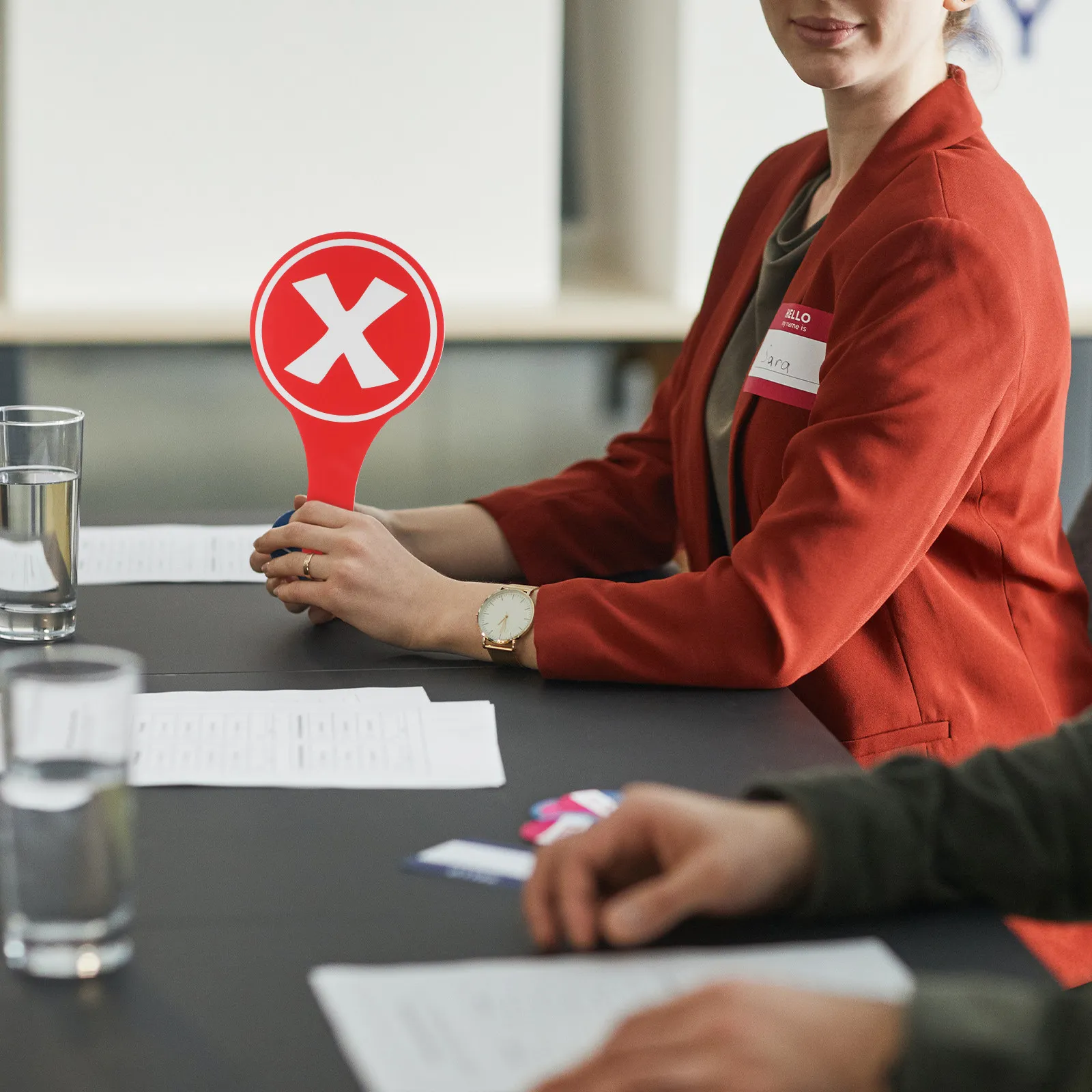 3개입 투표용 패들 교실 손신호기 교사용 이벤트 용품 건식 지우개 보드 재사용 가능 정답/잘못 학생 상호작용 도구