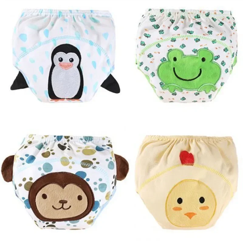 

10pcs/Lot Cartoon Animal Shaped Cloth Diaper Training Pants Trousers Gifts Suit 6-15kg