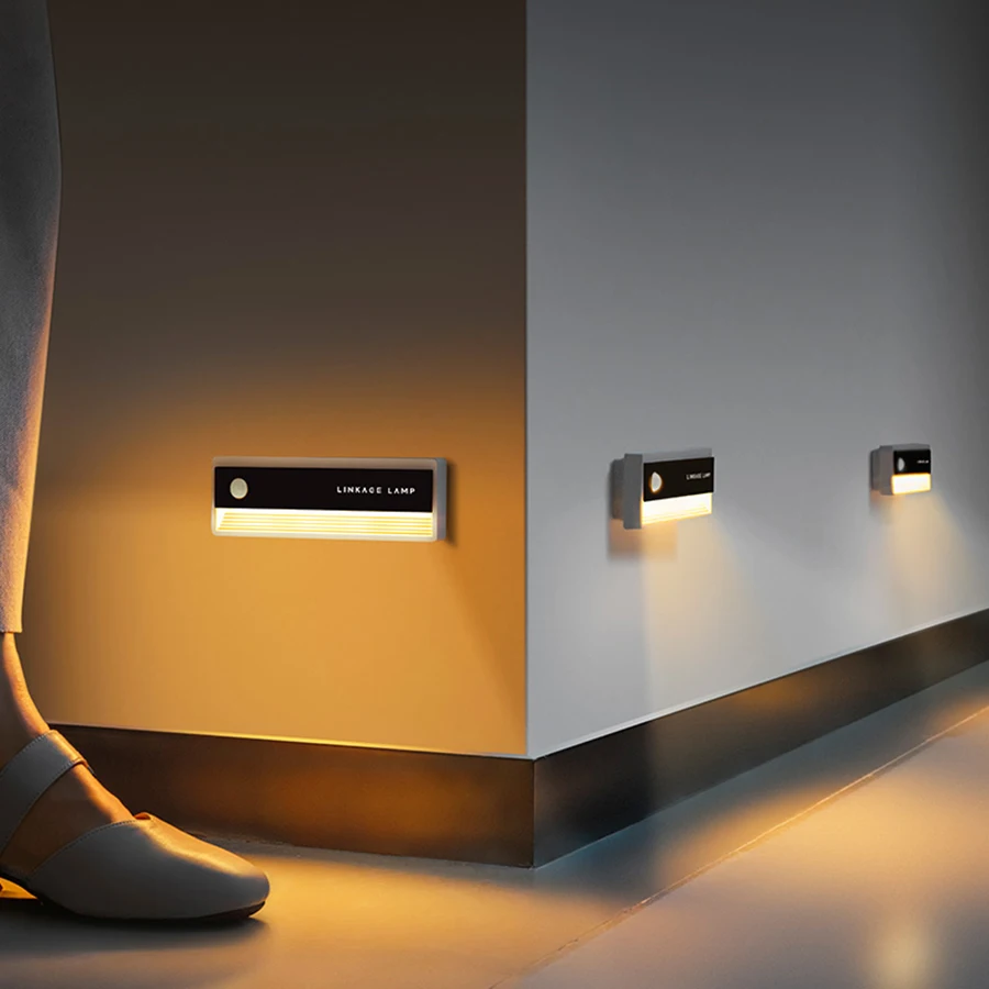 Linkage Human Body Induction Led Night Lights Motion Sensor Wireless Usb Charging Magnetic Suction Bedroom Night Corridor Light - Night Lights photo