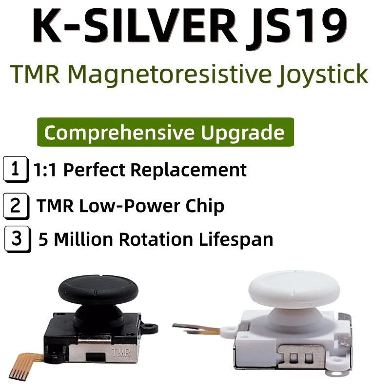 2/10pcs K-SILVER JS19 스위치 조이콘 TMR 조이스틱 교체용 자기 센서 스위치 OLED용 3D 아날로그 스틱