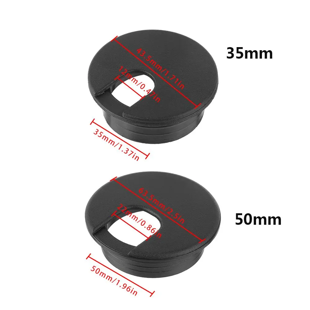 Cable Hole Cover cable hole cover hole plug desk cord grommet 35/50mm Dia Wire Hole Cover Plastic Line Box Practical Desk Table Cable Hole Cover Cap Plug Computer Grommet Home Hardware