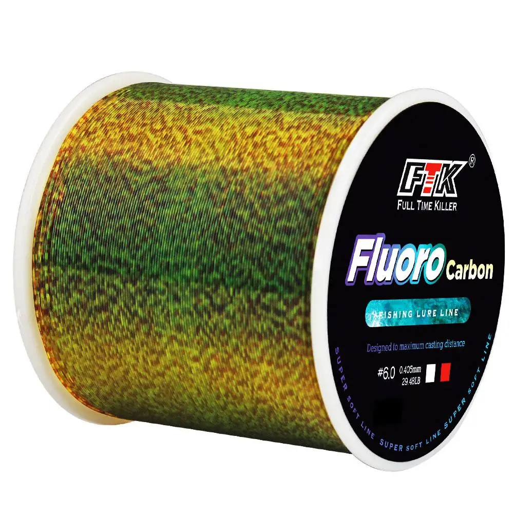 500m Invisible Fishing Line Tricolor Speckle Fluorocarbon Coating