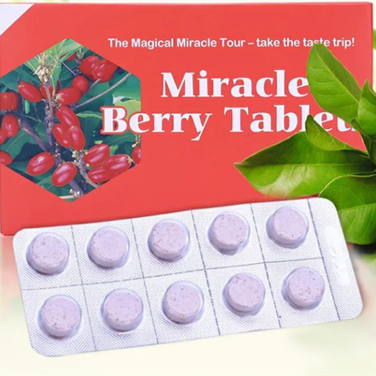 10 Pillole/Scatola Miracle Berry Tablets Magical Miracle Tour Giocattolo Divertente Fai Un Viaggio Di Gusto