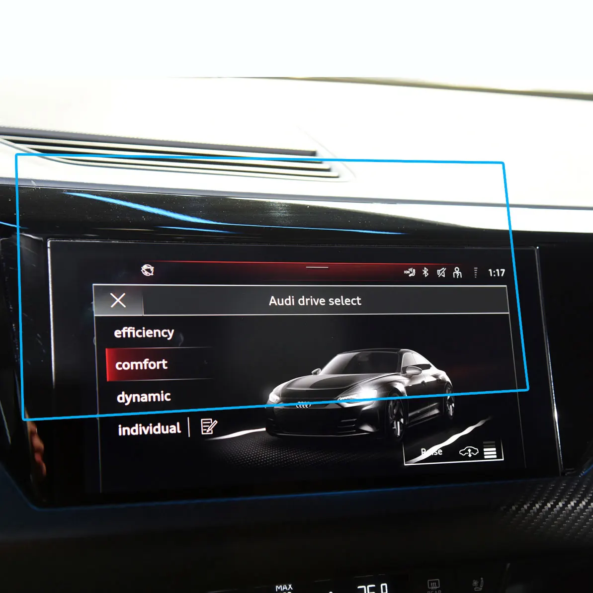 아우디 RS e-tron GT 2022 2023 자동차 GPS 네비게이션 대시보드 LCD 화면, 강화 유리 보호 필름, 자동차 인테리어 액세서리