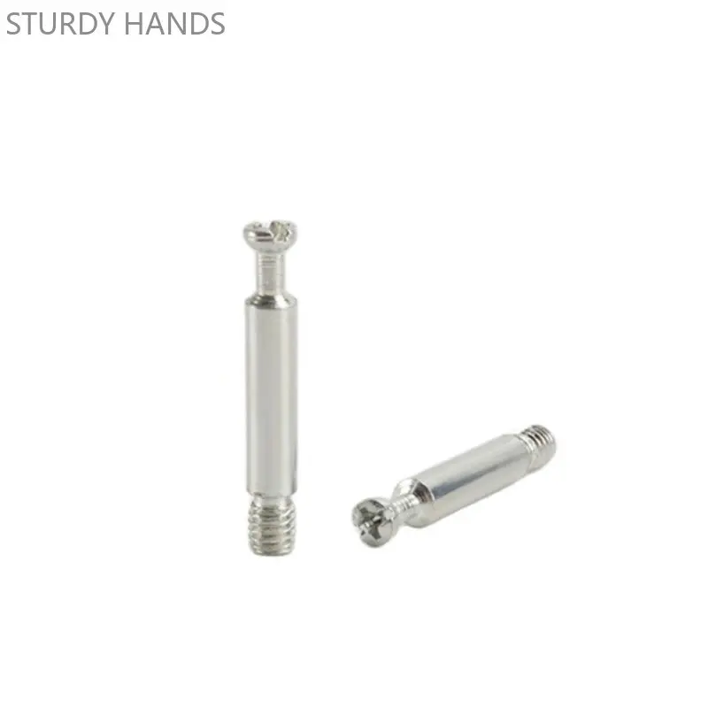 50pcs Wooden furniture 3-in-1 connector screws eccentric nut Fixed fasteners kitchen Cabinet Wardrobe Connecting Hardware tools