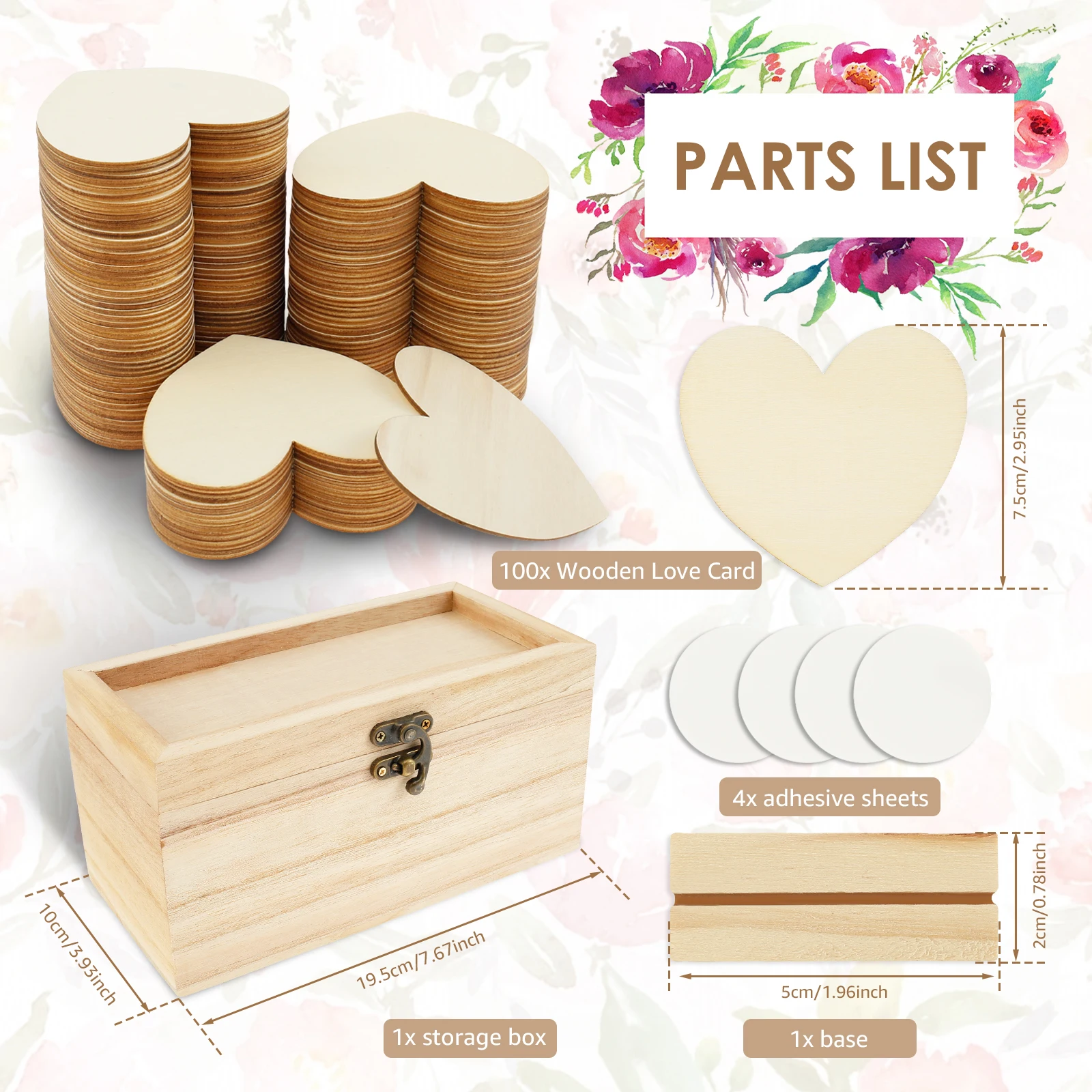 Caja de libro de invitados de boda, juego alternativo con 100 corazones de  madera, libro de invitados de boda, decoraciones para Baby Shower -  AliExpress, image size:1600x1600